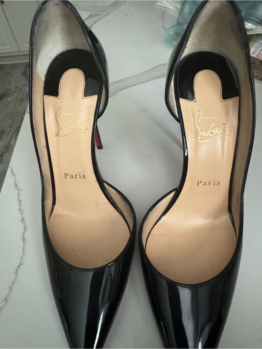 Christian Louboutin Black Patent Pointed Ibiza Pumps